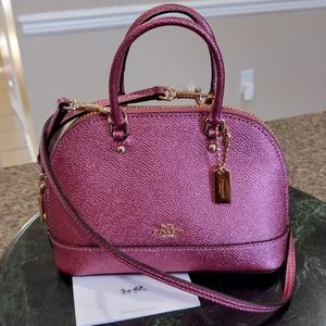 NWT Coach Micro Mini- Metallic Pink Blush